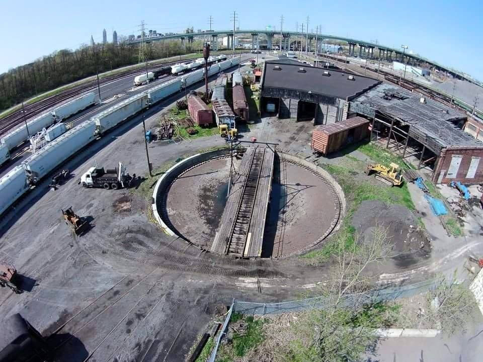 an arial view of the turntable