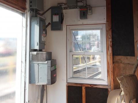 Electrical controls in the turntable hut